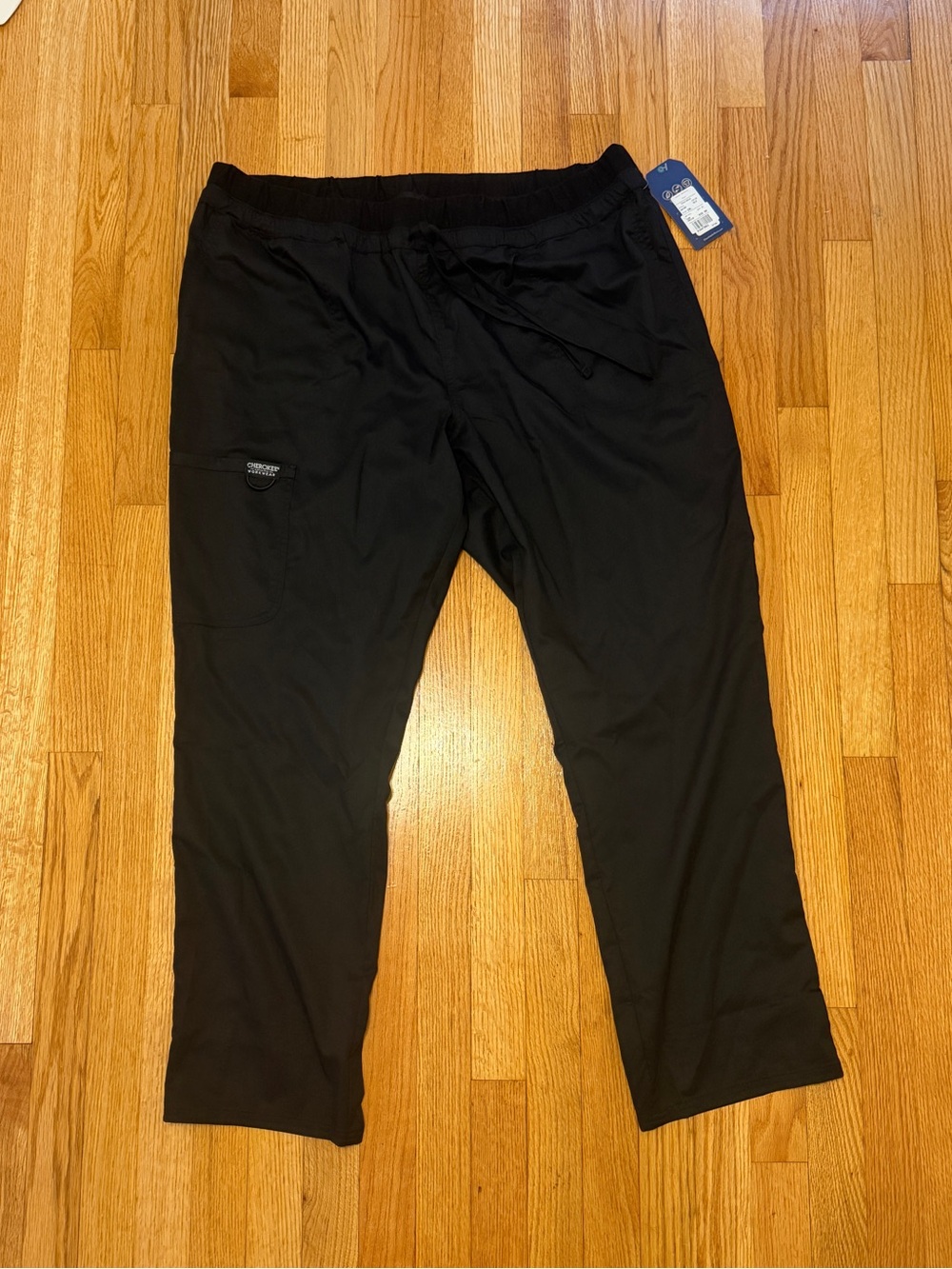 New With Tags Cherokee Women’s 2XL Black Scrub Pants Drawstring Work Pants